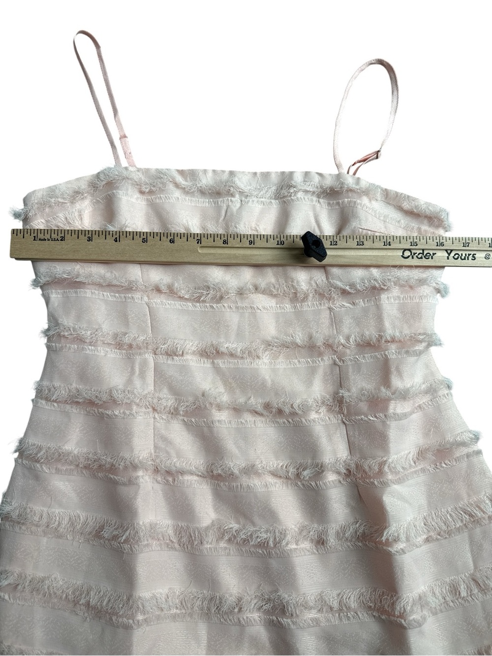 Polly Dress Molina Mini Dress Pink Tiered Size 6 - Picture 8 of 9
